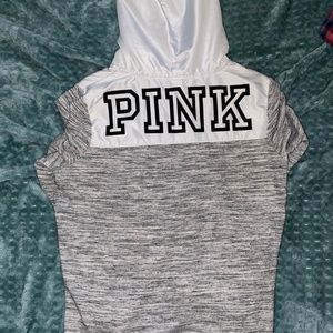 Pink. Sweater/ windbreaker.